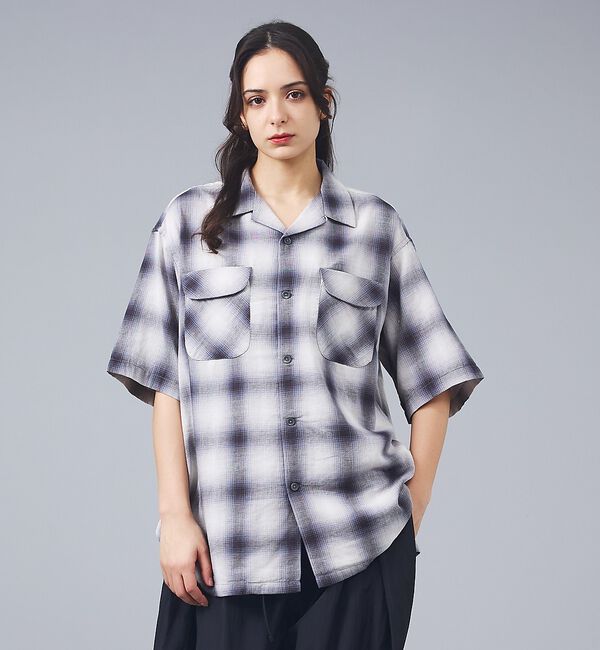 ABAHOUSE「【PENDLETON / ペンドルトン】オープンカラー チェック 半袖シャツ/」|シャツ・ブラウス|ホワイト系その他2