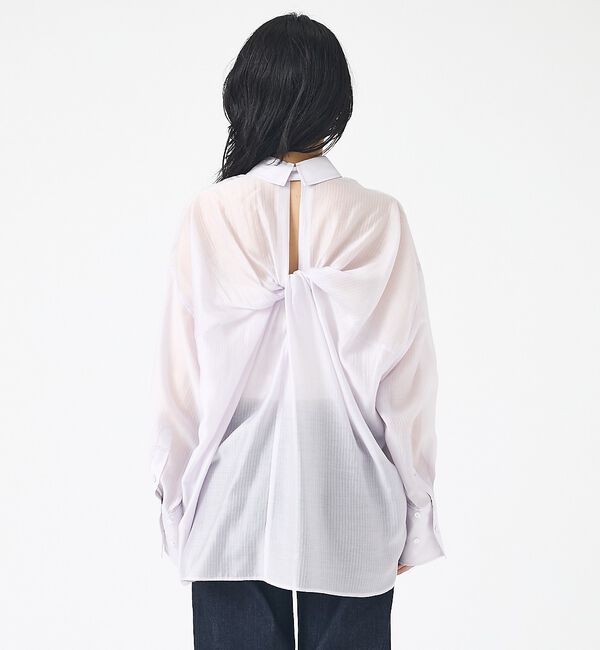 Rouge vif「【2026SS新柄登場】大人気バックツイストストライプシアーシャツ【予約】」|シャツ・ブラウス|