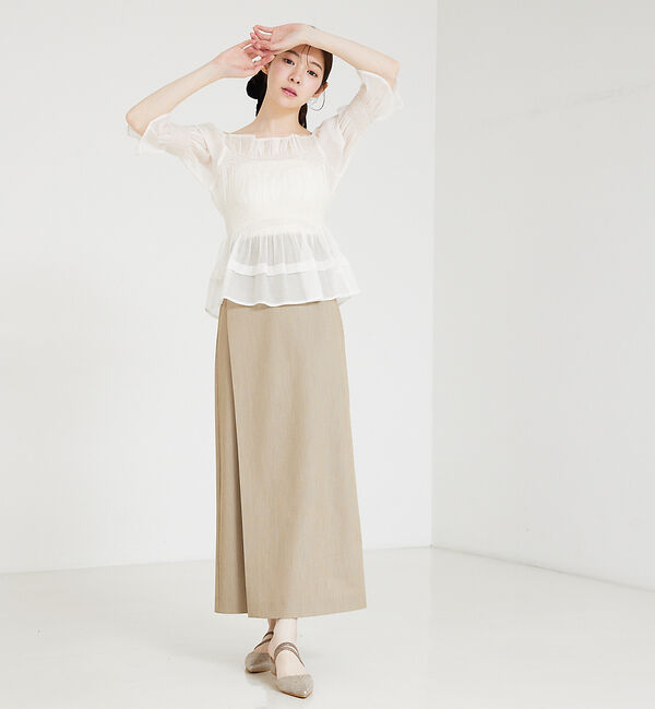 SELFIST「シャーリングシアーブラウス」|シャツ・ブラウス|