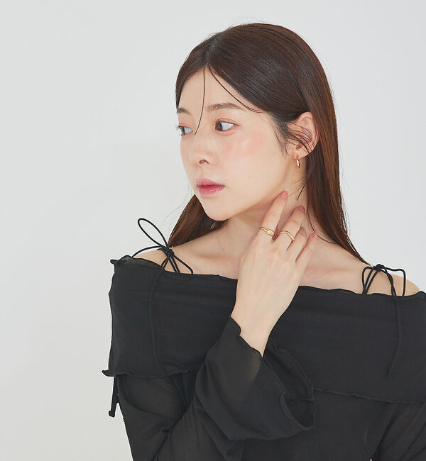 SELFIST「【シーンで選べる2WAY】フリルオフショルシアーカットソー」|Tシャツ・カットソー|