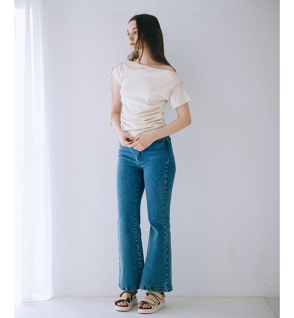 SELFIST「ワンショルギャザーカットソー」|Tシャツ・カットソー|