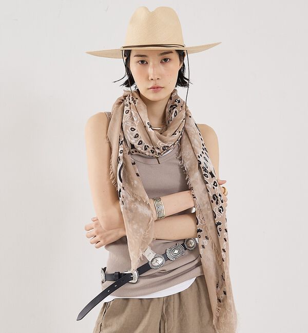 The Store by C' 「【destin】KEZIA QUADRA HAND PRINT SCARF／スカ」|バンダナ・スカーフ|