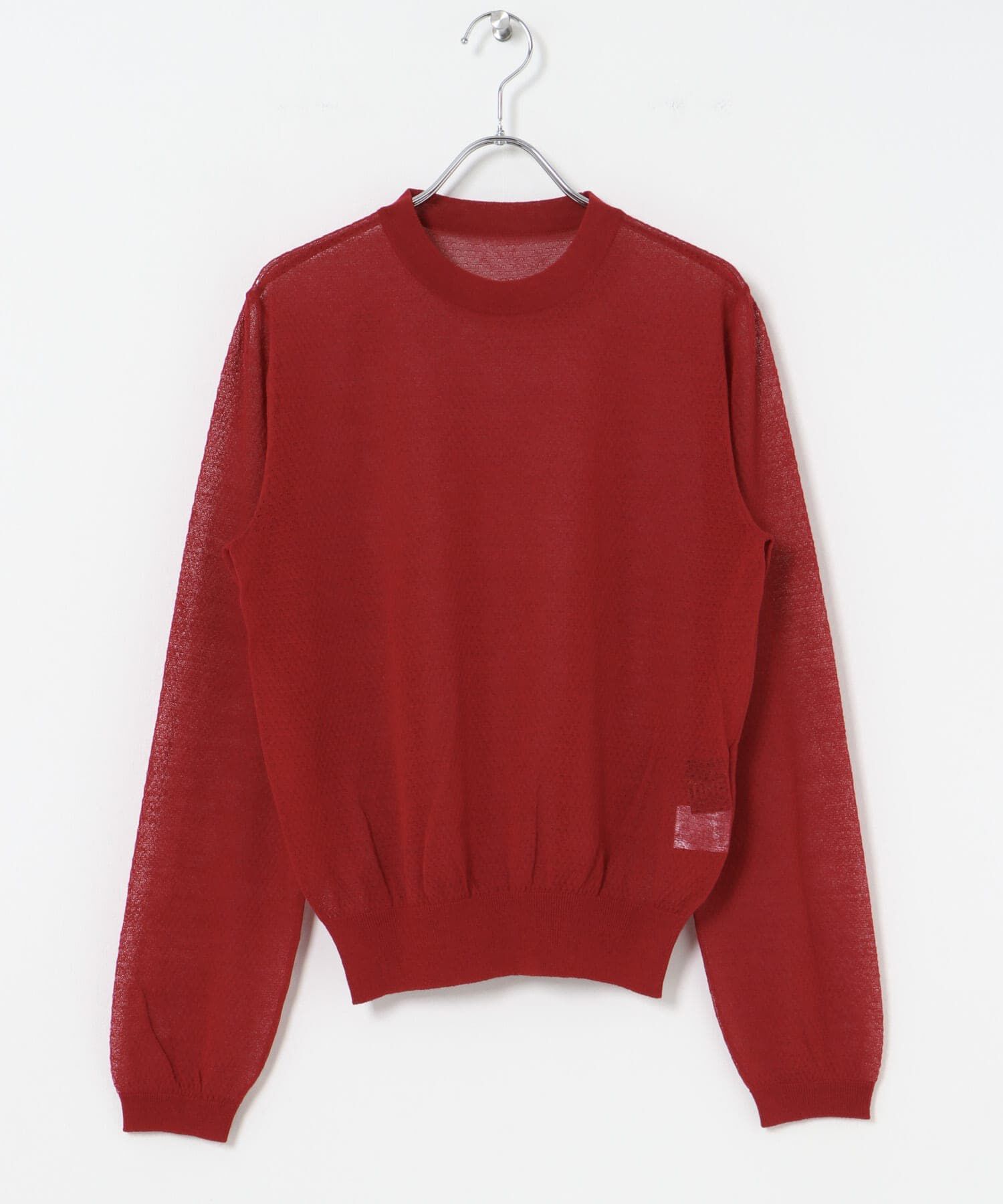 URBAN RESEARCH「『別注』ROUTINE&times;URBAN RESEARCH　シアーニット」|ニット・セーター|レッド