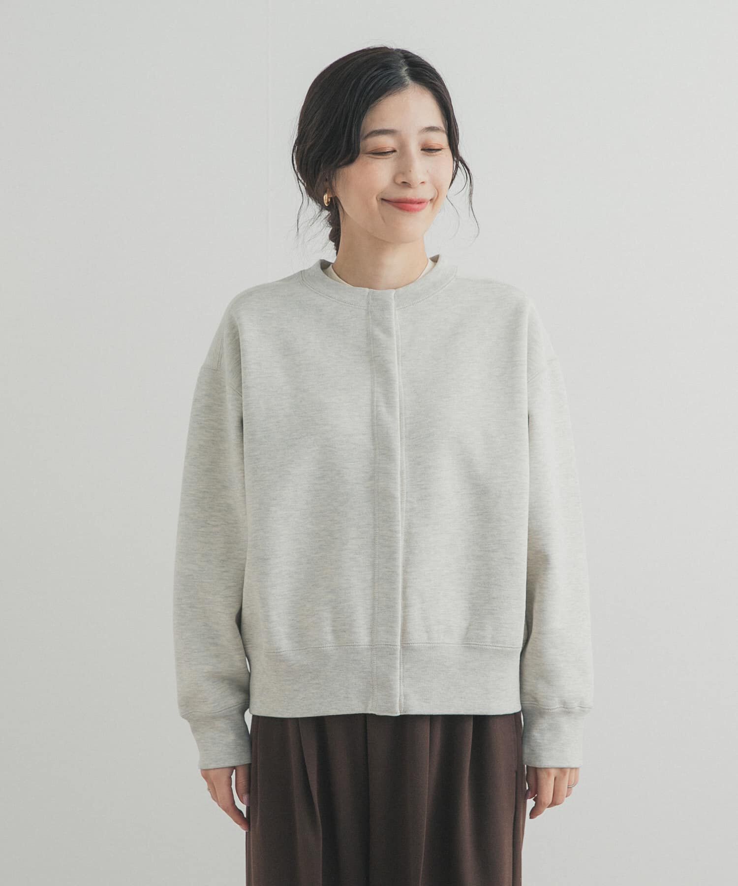 URBAN RESEARCH DOORS「裏起毛スウェットカーディガン」|カーディガン|