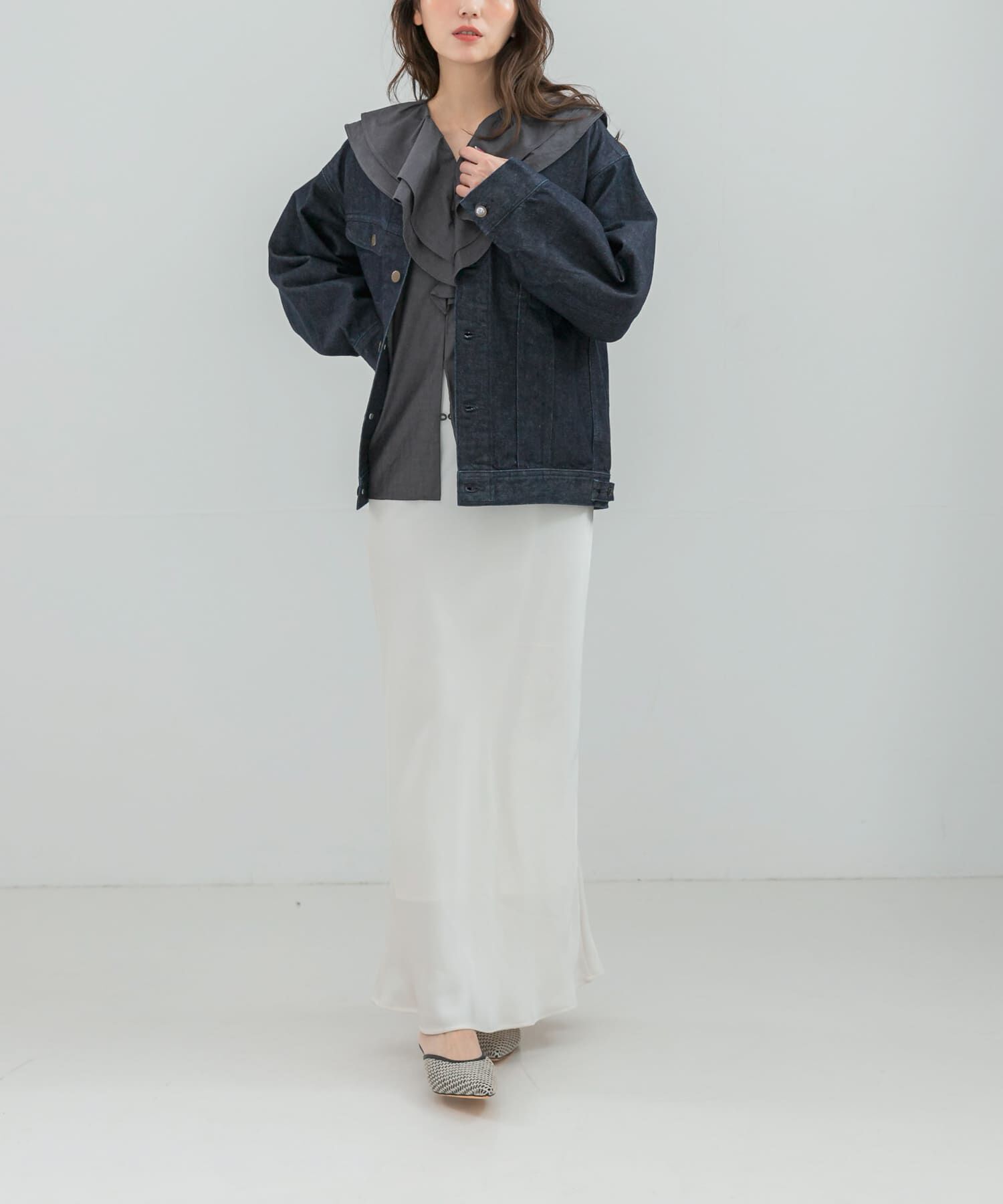 URBAN RESEARCH ROSSO「『別注』Lee101&times;ROSSO　NOCOLLAR JACKET」|デニムジャケット|