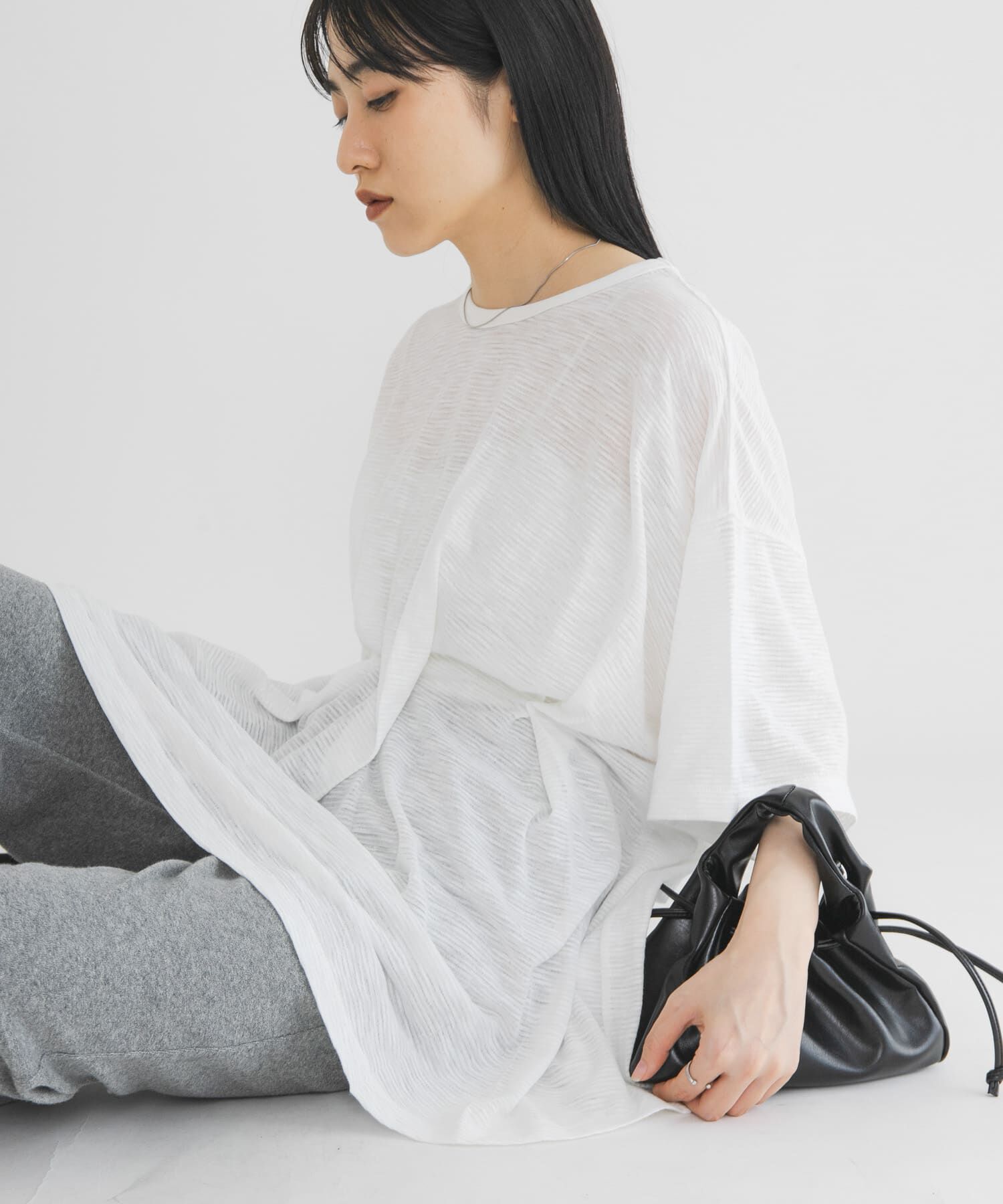  「ランダムタックボーダーTEE」|Tシャツ・カットソー|