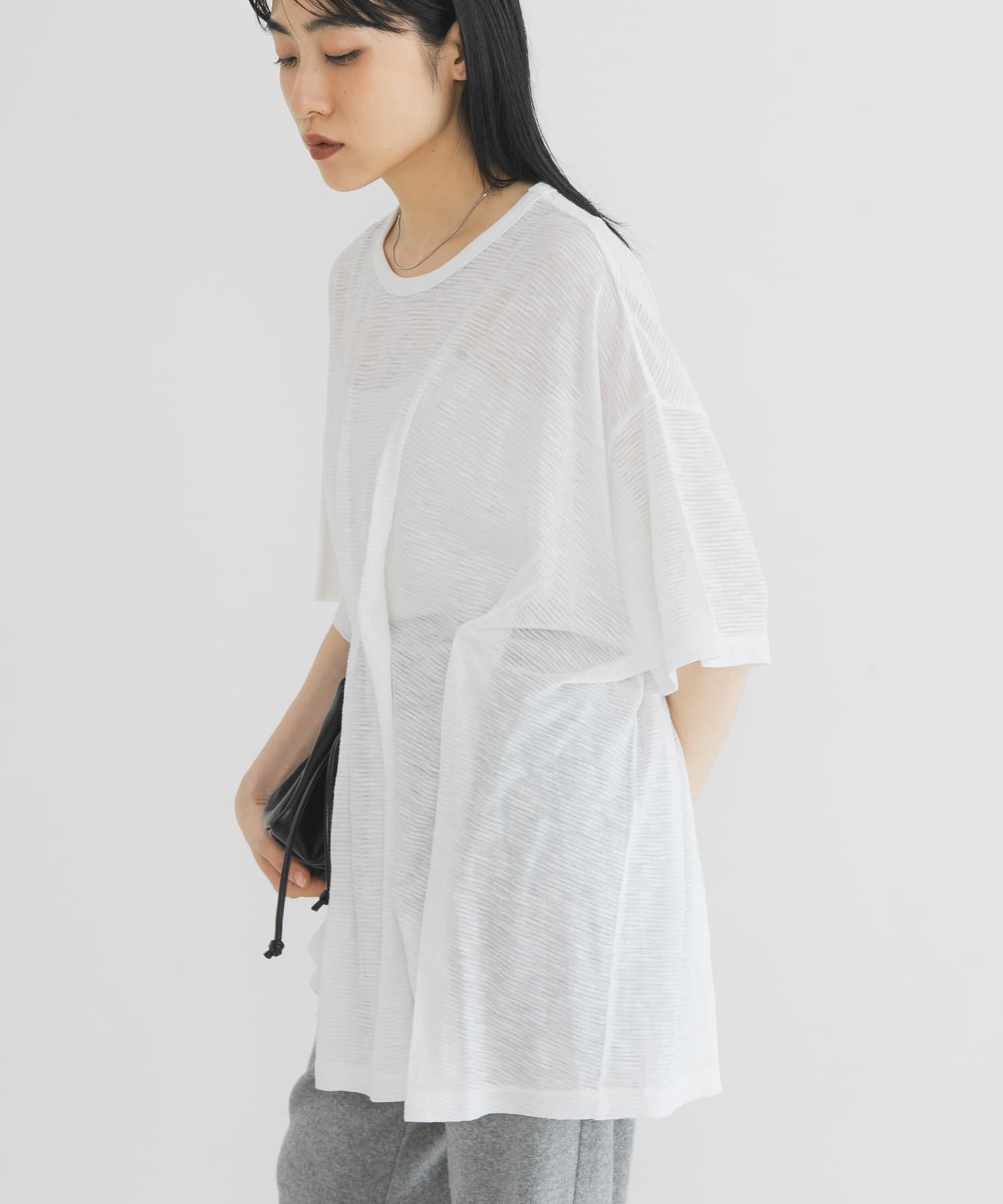  「ランダムタックボーダーTEE」|Tシャツ・カットソー|
