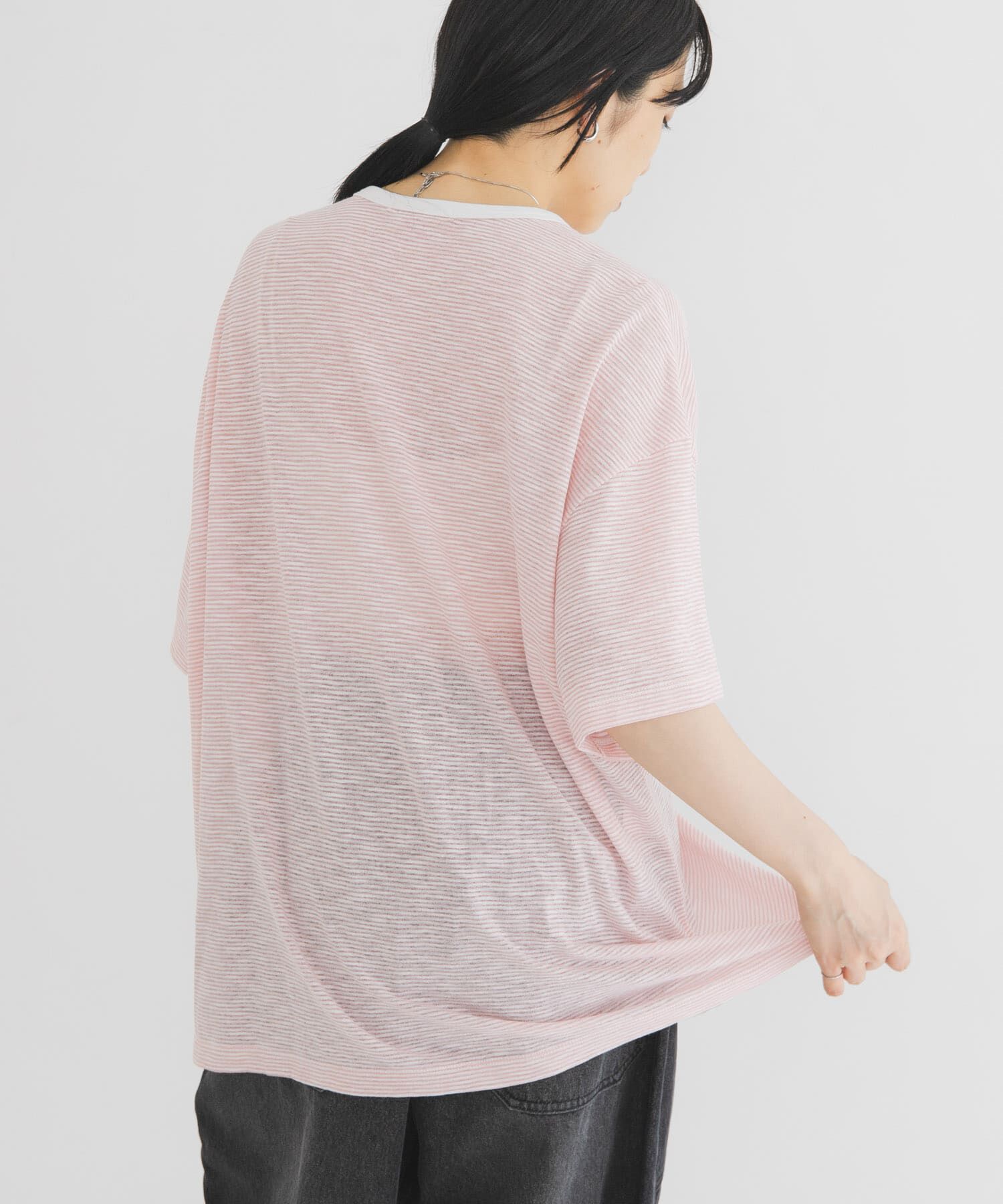  「ランダムタックボーダーTEE」|Tシャツ・カットソー|