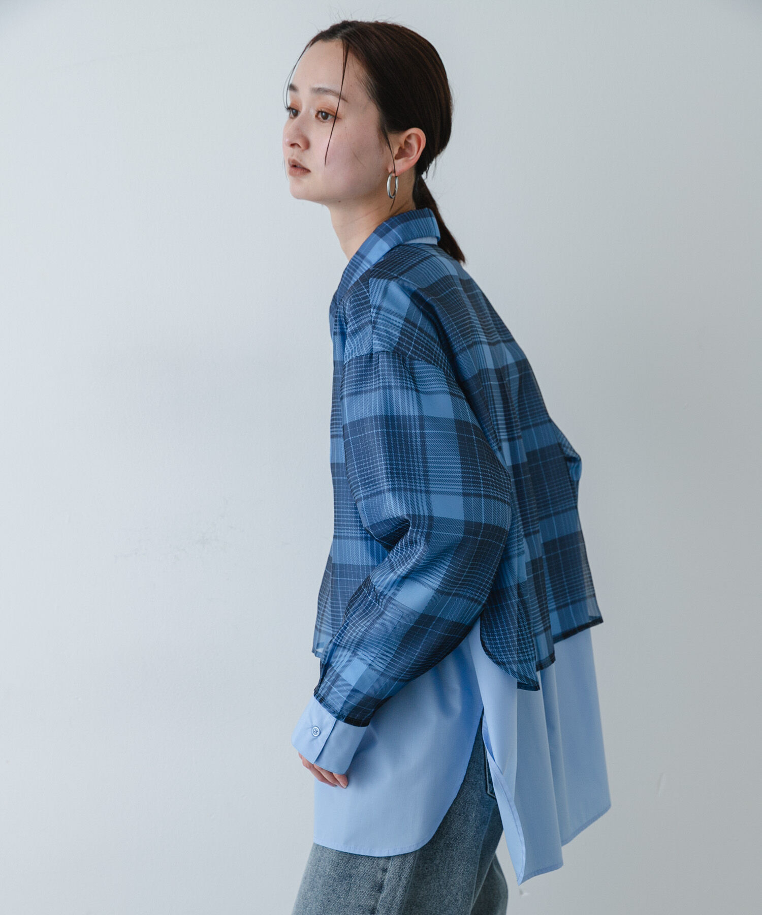 SENSE OF PLACE by URBAN RESEARCH「シアーチェックレイヤードシャツ」|シャツ・ブラウス|