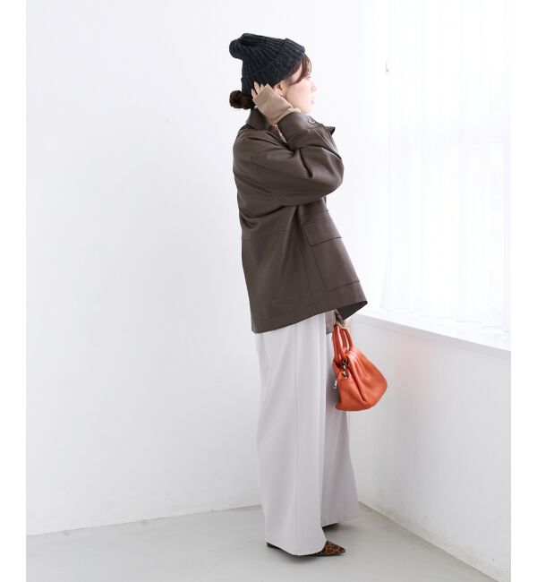  「ステンカラー合皮ジャケット」|その他|