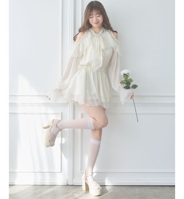  「軽盛れヒールビジューサンダル」|サンダル|