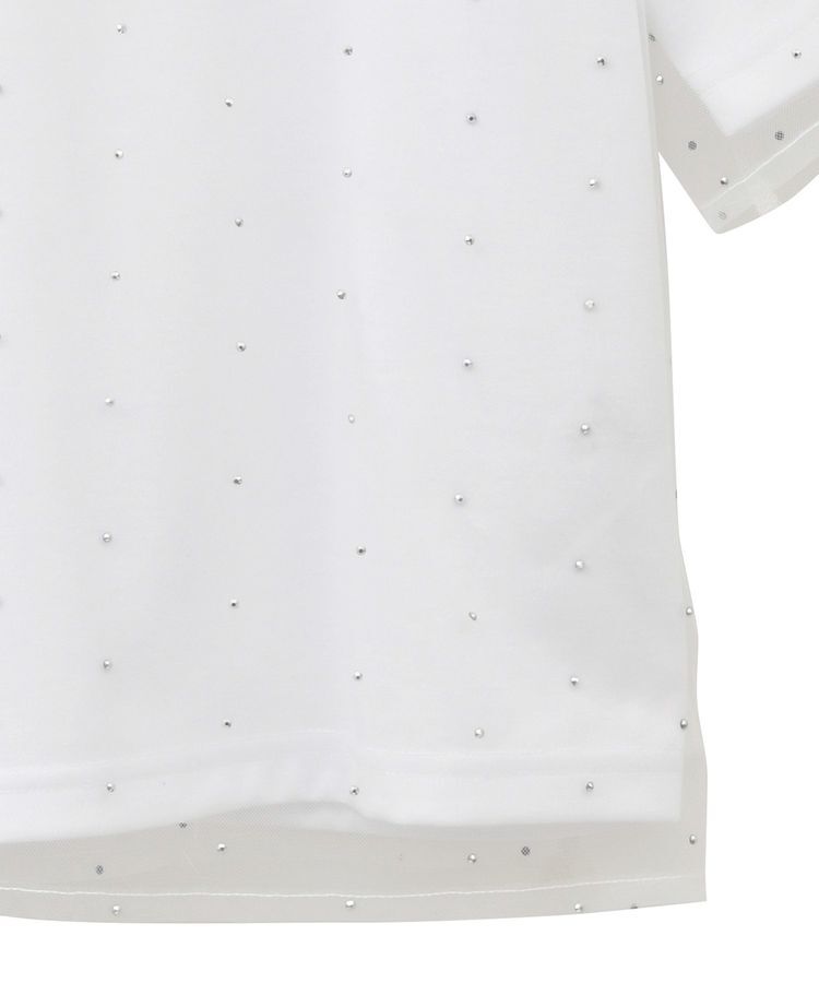 AMERICAN HOLIC「【2点SET】ラインストーンチュールレイヤードTシャツ」|Tシャツ・カットソー|