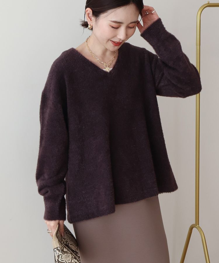 AMERICAN HOLIC「Vネックフェアリーニットプルオーバー」|ニット・セーター|Brown