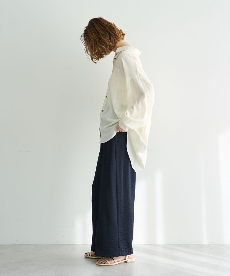 YECCA VECCA「バックギャザーロングシャツ」|シャツ・ブラウス|