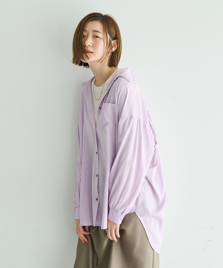 YECCA VECCA「バックギャザーロングシャツ」|シャツ・ブラウス|