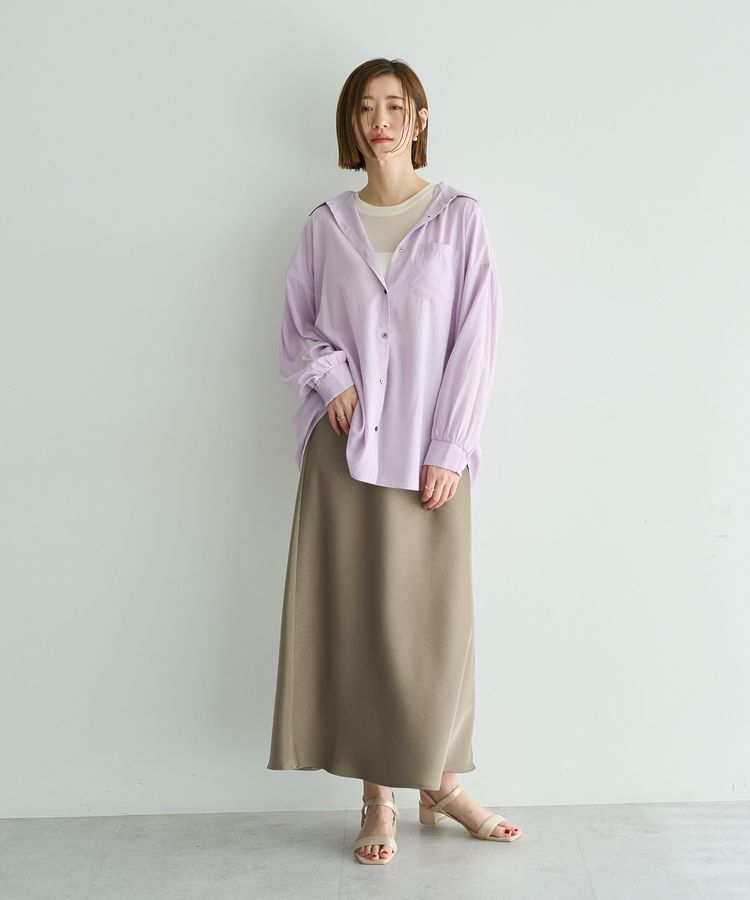 YECCA VECCA「バックギャザーロングシャツ」|シャツ・ブラウス|