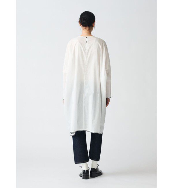 mizuiro ind「mizuiro ind ブランケットステッチワイドワンピース」|ワンピース|