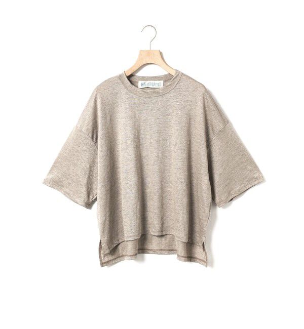 MidiUmi「MidiUmi リネンワイドプルオーバー」|Tシャツ・カットソー|ベージュ