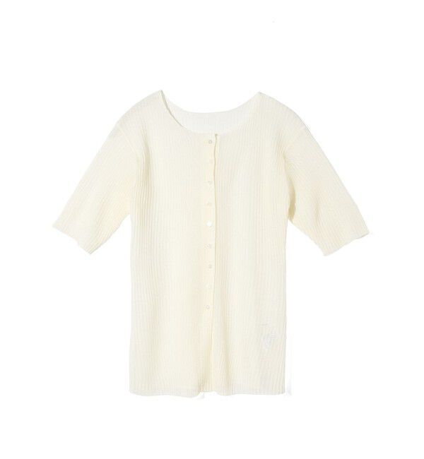 MIDIUMISOLID「MIDIUMISOLID for Ladies リブクルーネックカーディガン」|カーディガン|
