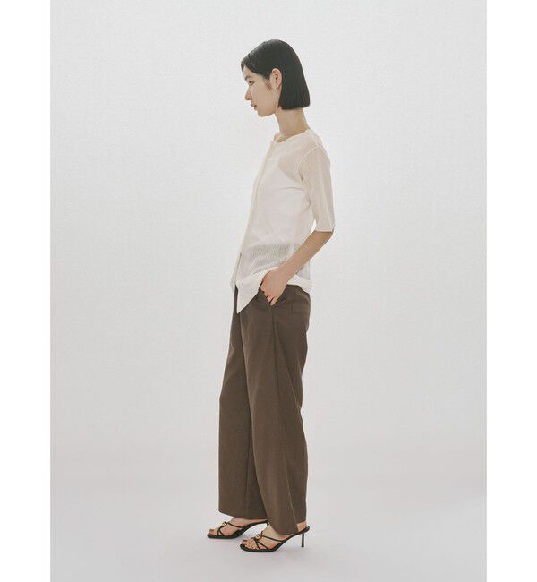 MIDIUMISOLID「MIDIUMISOLID for Ladies リブクルーネックカーディガン」|カーディガン|