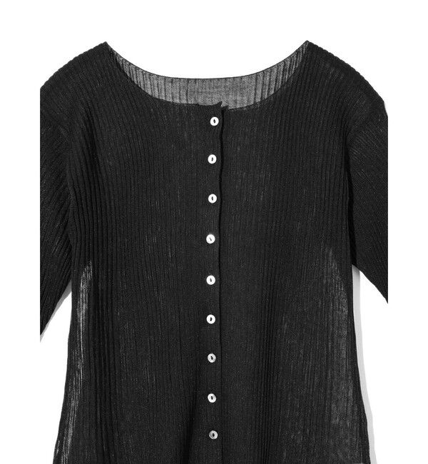 MIDIUMISOLID「MIDIUMISOLID for Ladies リブクルーネックカーディガン」|カーディガン|