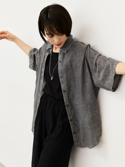 Samansa Mos2「【接触冷感・抗菌防臭】前後2WAYリボン付きタンク」|Tシャツ・カットソー|