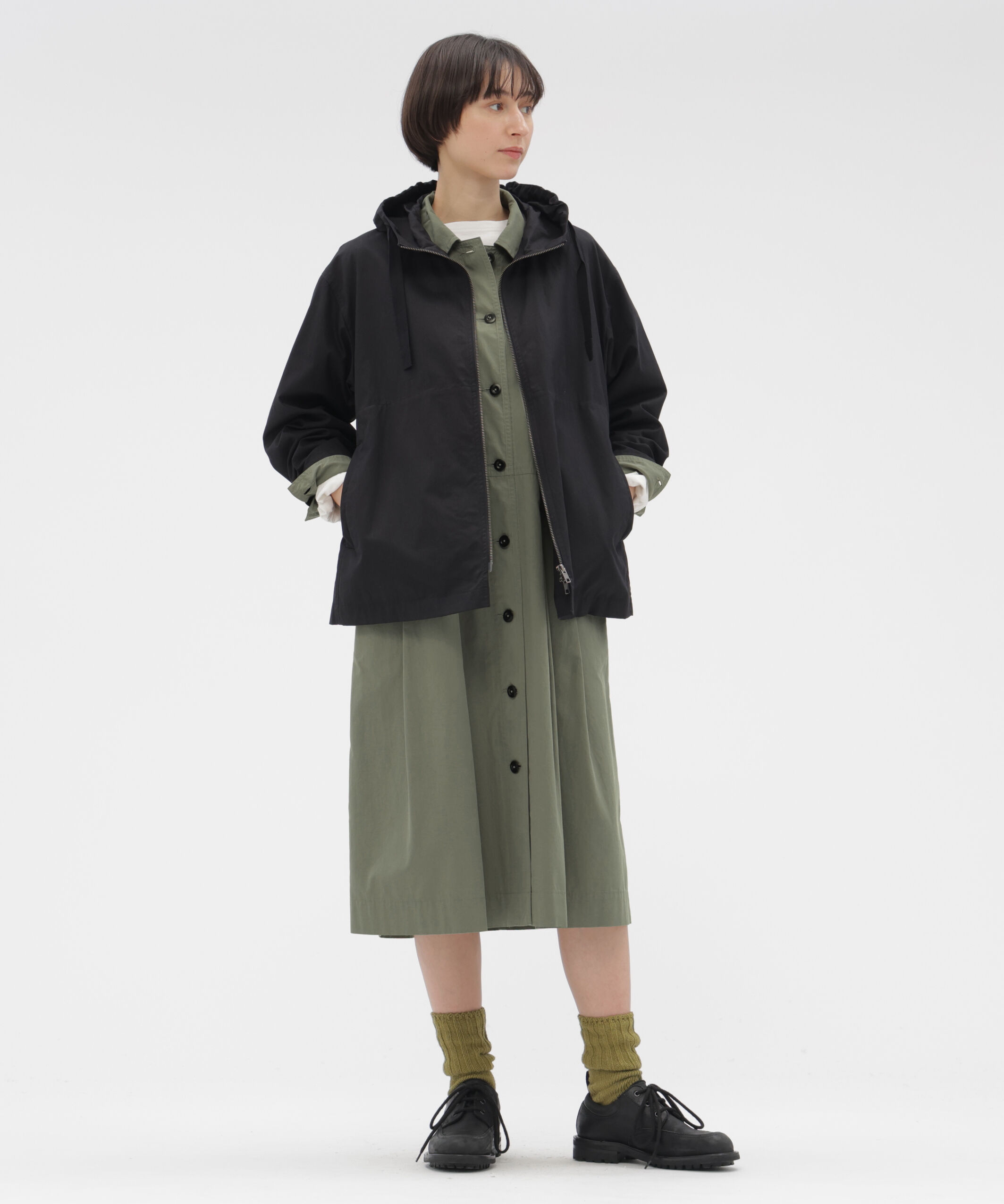 MHL.「COTTON CUPRA PLAINWEAVE DRESS」|ワンピース|