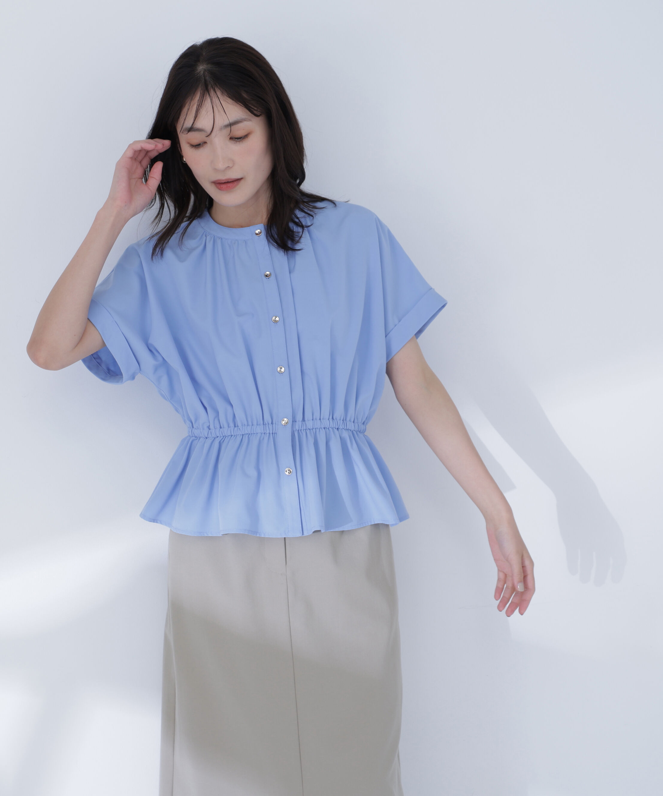  「きゅっとふわっと。全部盛りブラウス」|シャツ・ブラウス|