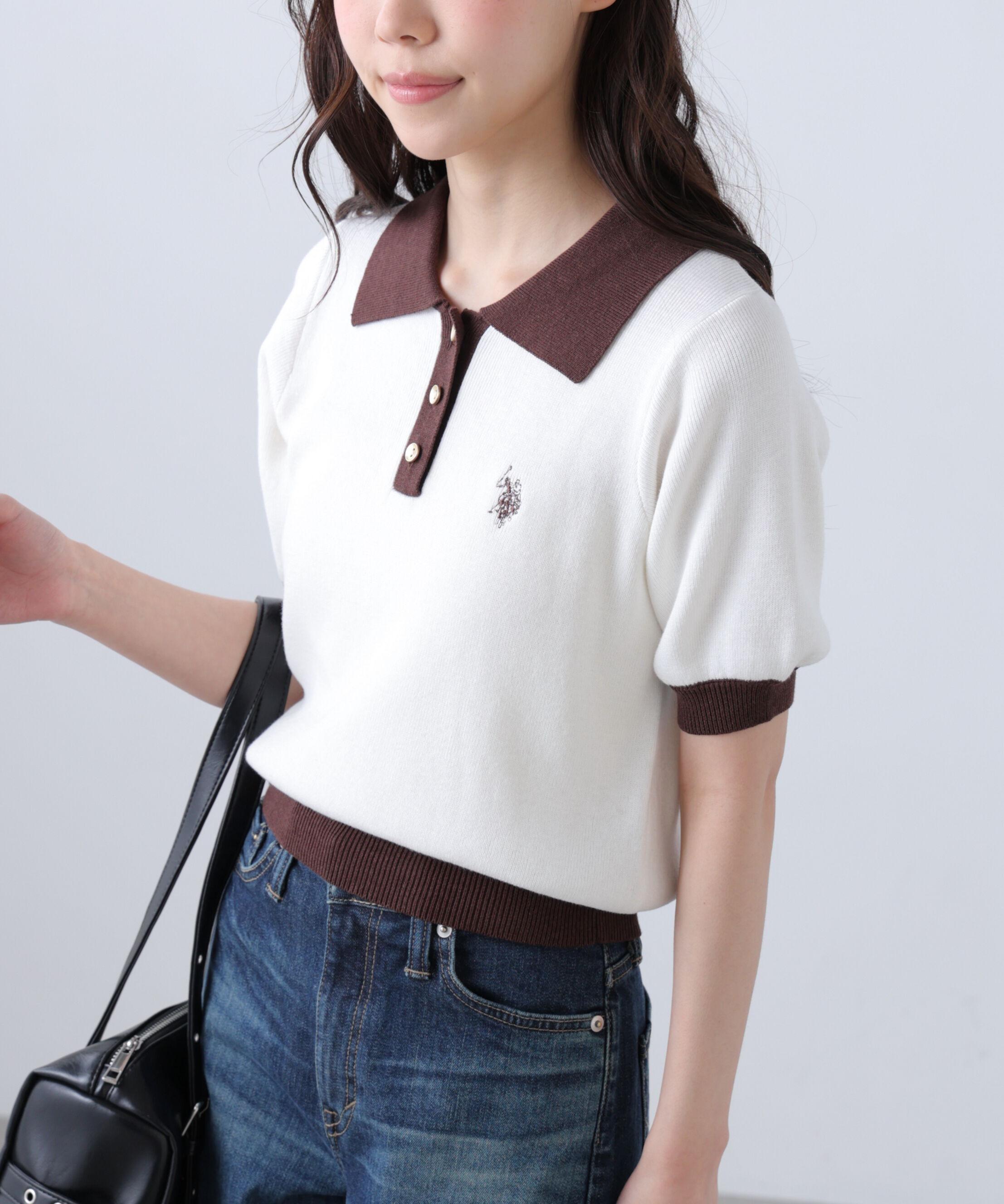  「U.S. POLO ASSN./ユーエスポロアッスン別注／金釦ポロニット」|ニット・セーター|