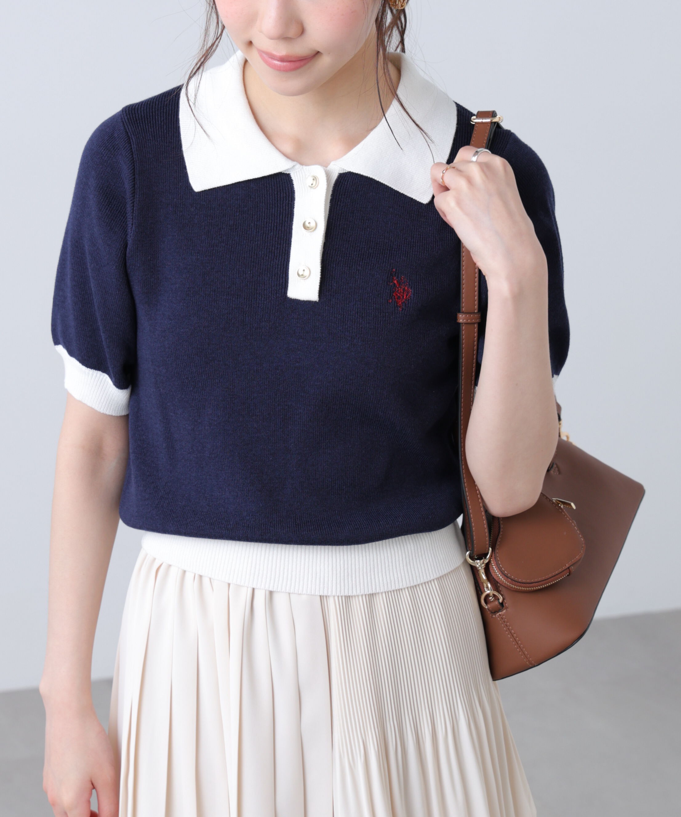  「U.S. POLO ASSN./ユーエスポロアッスン別注／金釦ポロニット」|ニット・セーター|