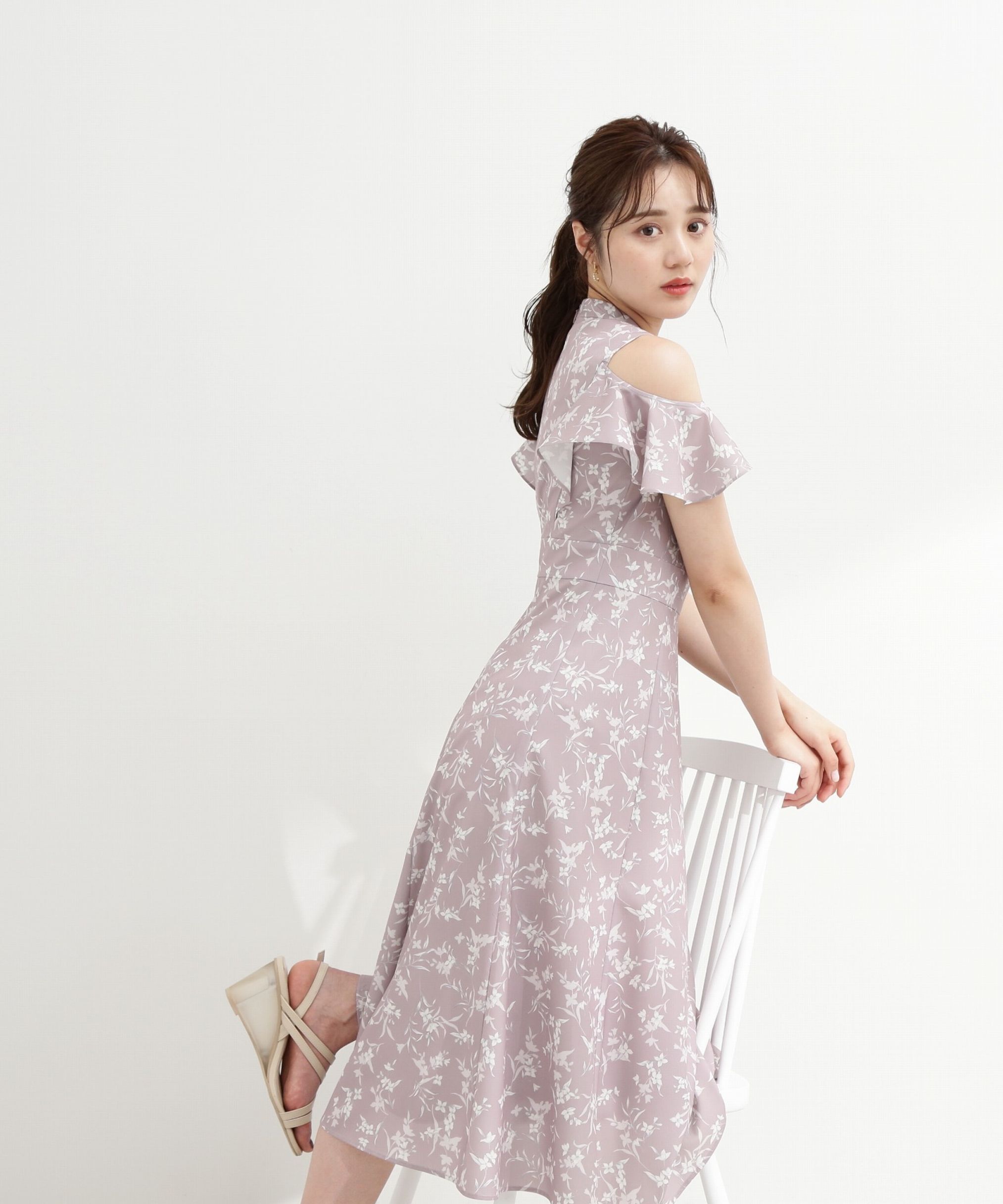 PROPORTION BODY DRESSING「フローラルプリントワンピース」|ワンピース|ブラウン1