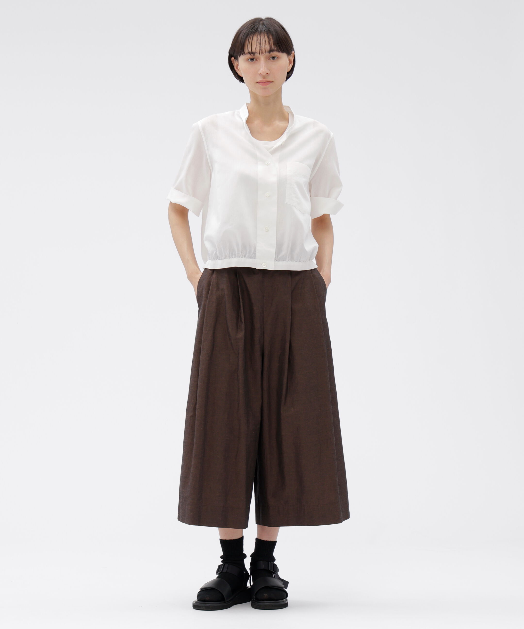  「DOUBLE STRIPE COTTON SILK SHIRT」|シャツ・ブラウス|