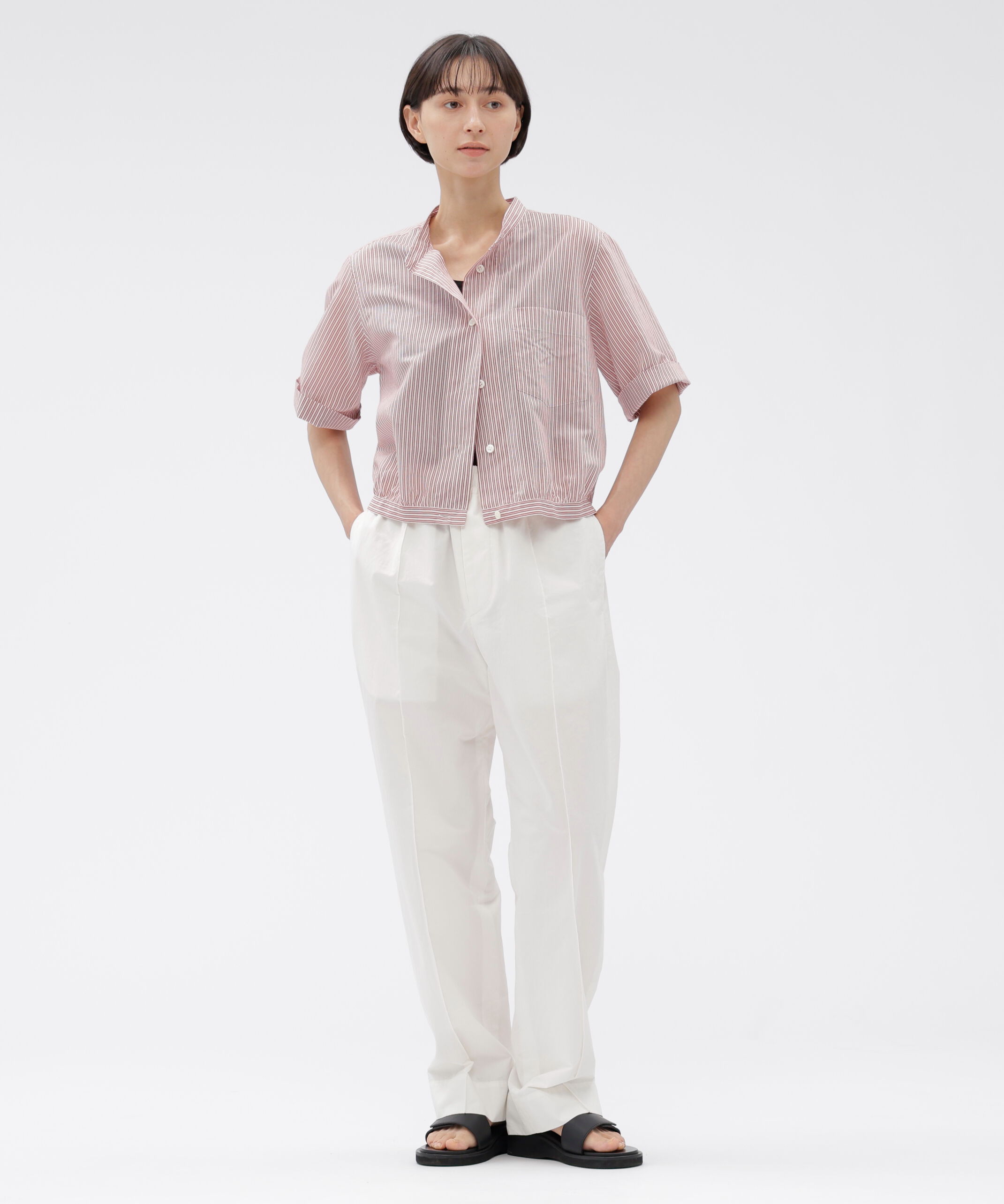  「DOUBLE STRIPE COTTON SILK SHIRT」|シャツ・ブラウス|