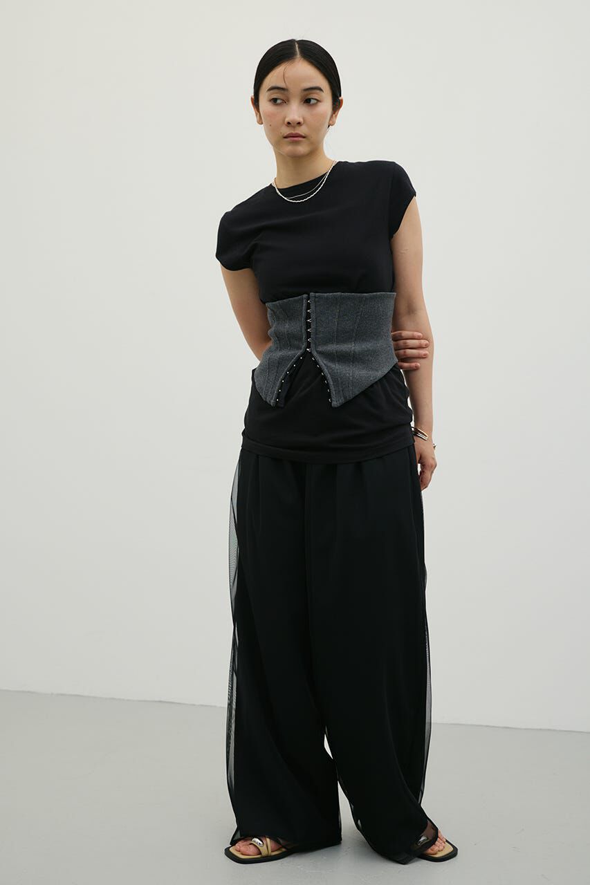STYLEMIXER「フレンチスリーブT」|Tシャツ・カットソー|BLK
