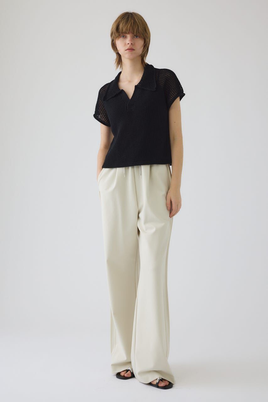 RIM.ARK 「Linen mix open collar tops」|ニット・セーター|