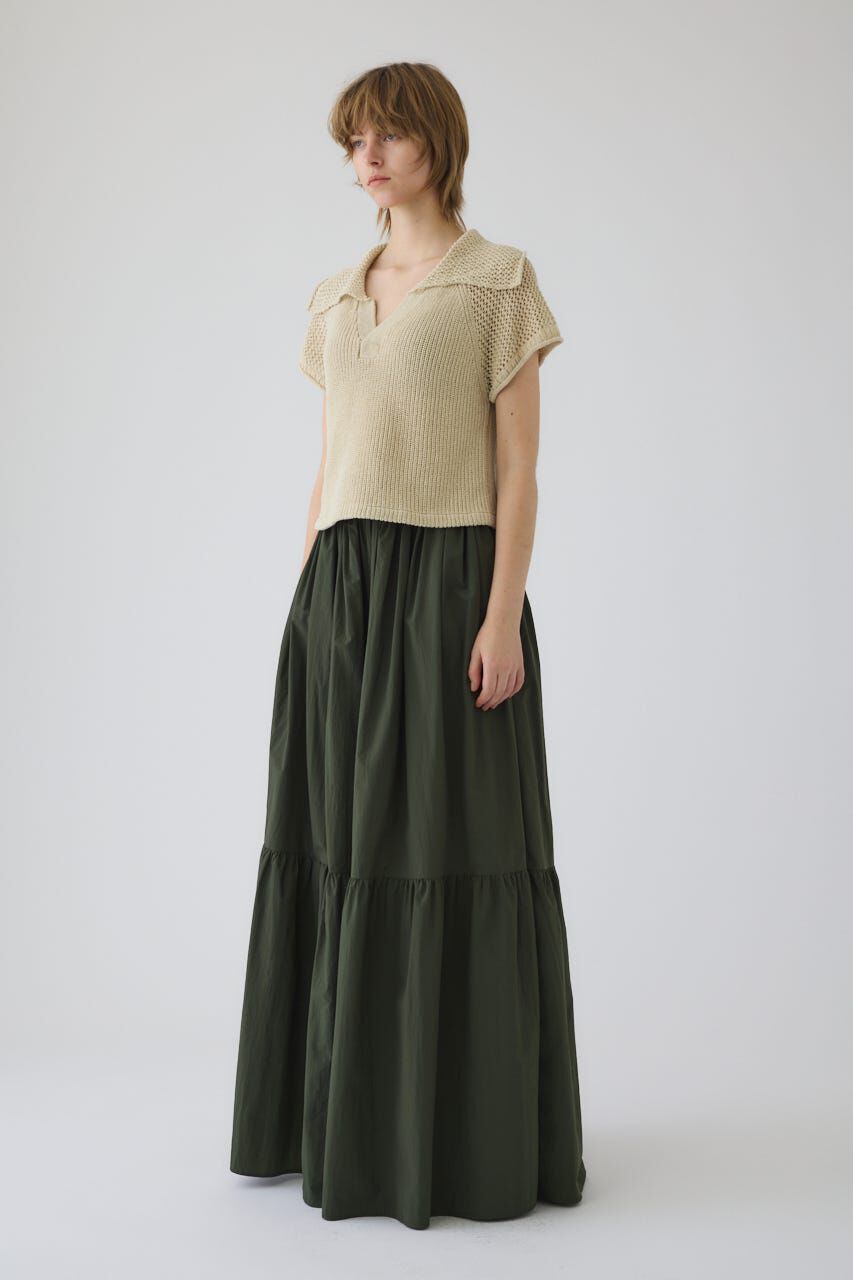 RIM.ARK 「Linen mix open collar tops」|ニット・セーター|