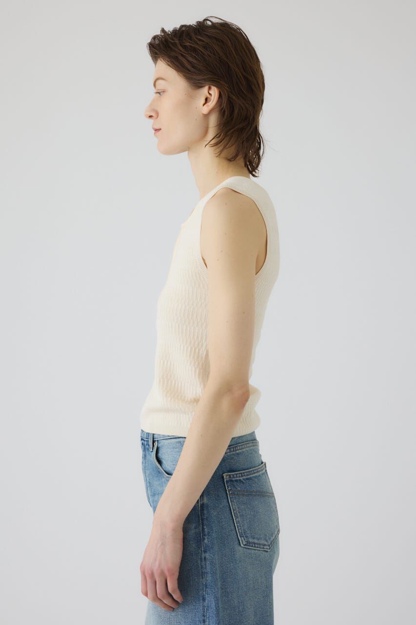 RIM.ARK 「Round neck hook tank」|タンクトップ|