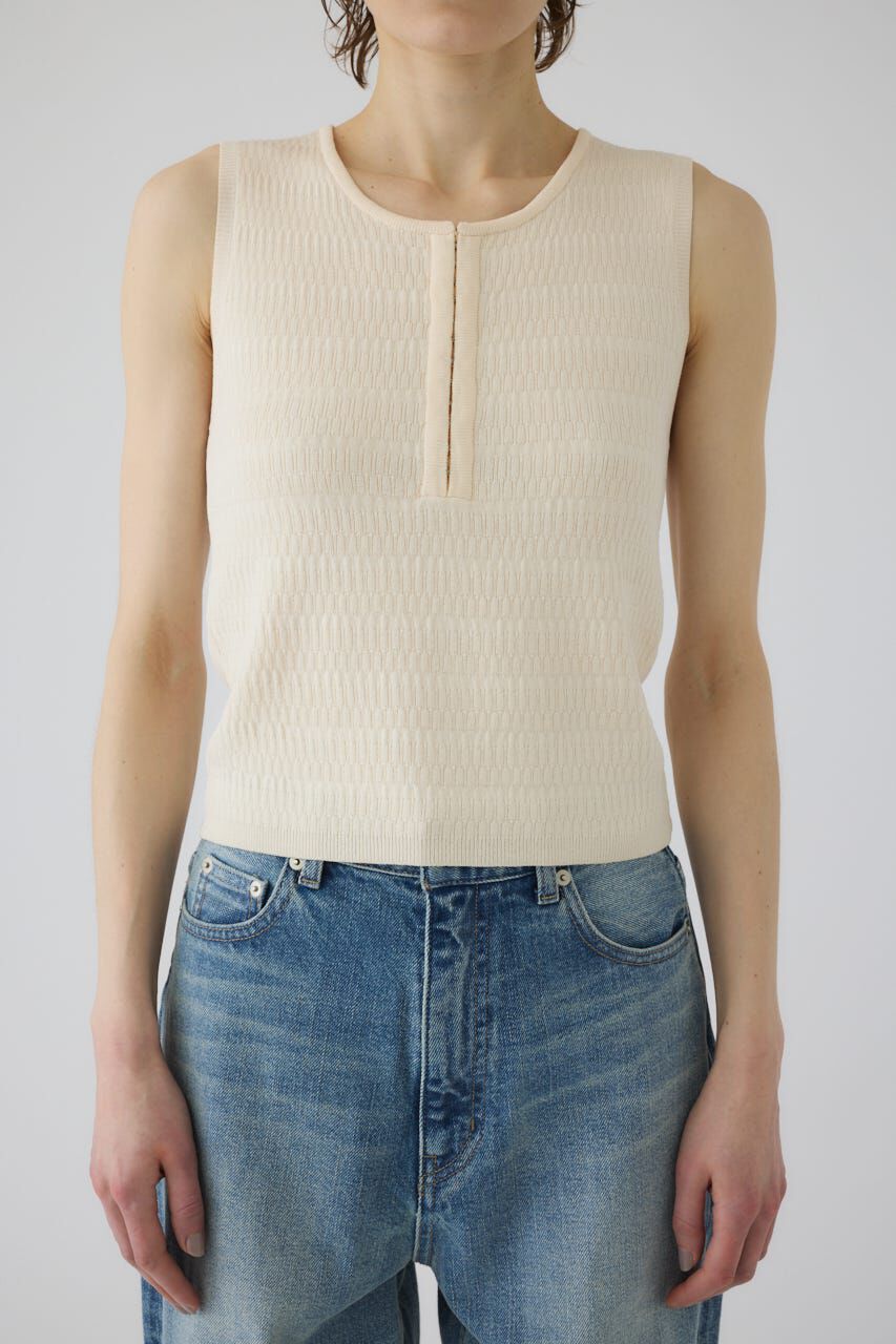 RIM.ARK 「Round neck hook tank」|タンクトップ|