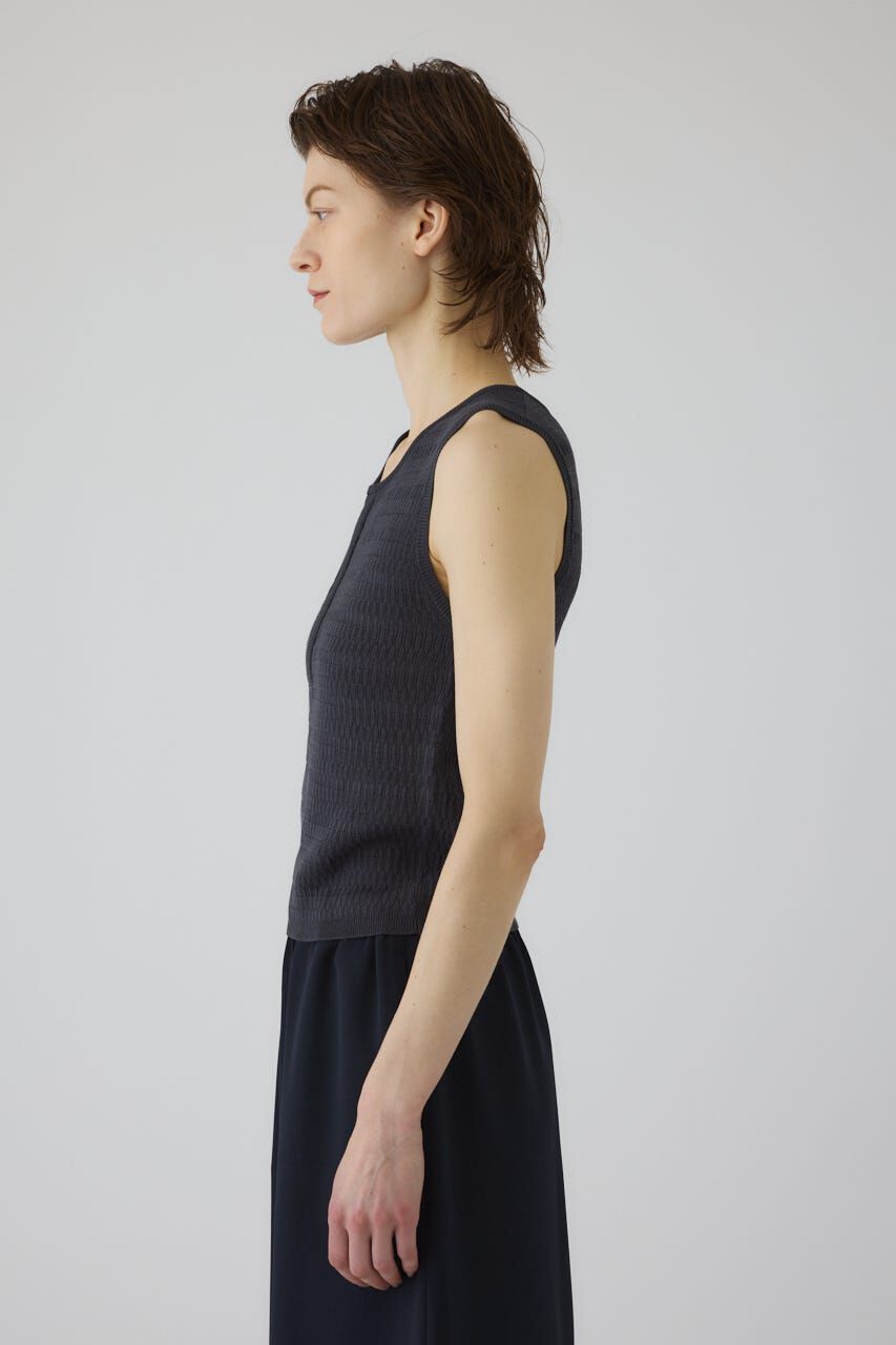 RIM.ARK 「Round neck hook tank」|タンクトップ|