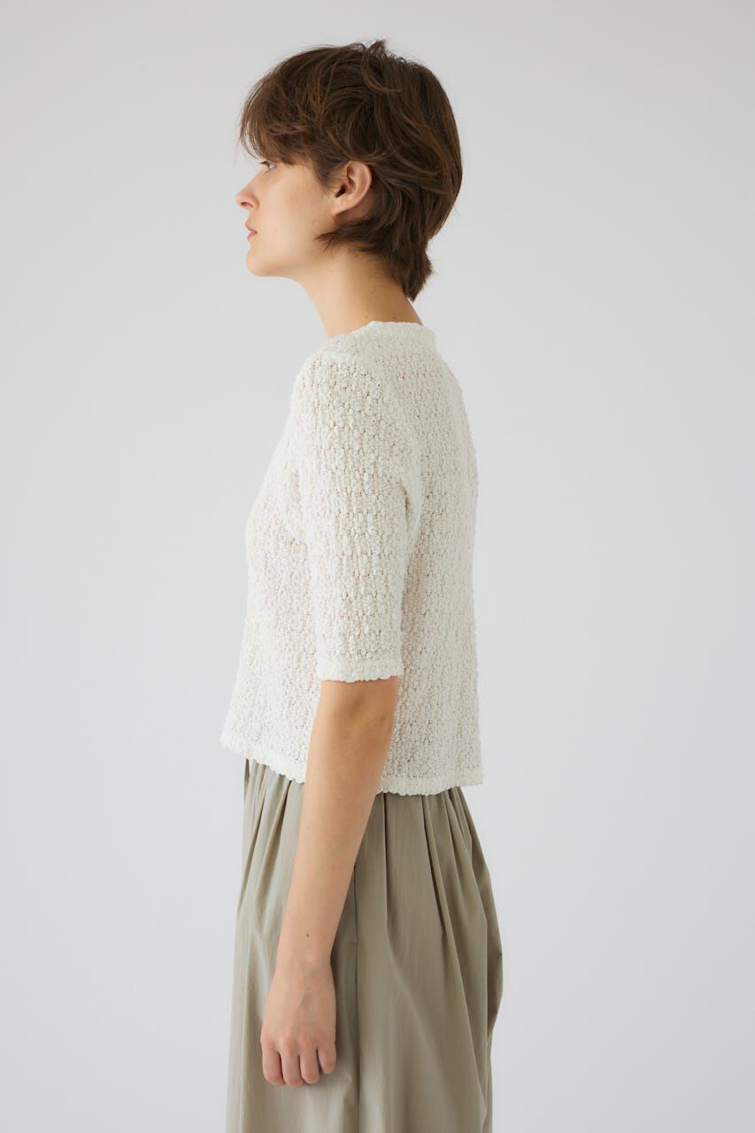 RIM.ARK 「Shirring lace compact tops」|Tシャツ・カットソー|