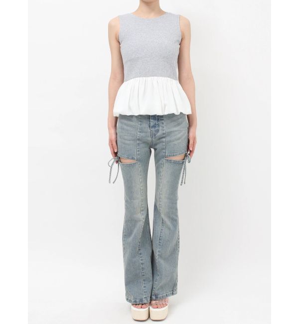 RESEXXY「ラッフルペプラムカットトップス」|Tシャツ・カットソー|