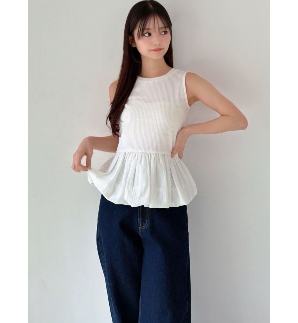 RESEXXY「ラッフルペプラムカットトップス」|Tシャツ・カットソー|