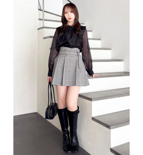 dazzlin「【WEB限定】フリルプチハイタックブラウス」|シャツ・ブラウス|