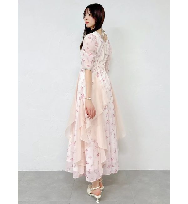 dazzlin「マチラッフルフラワープリントワンピース」|ワンピース|