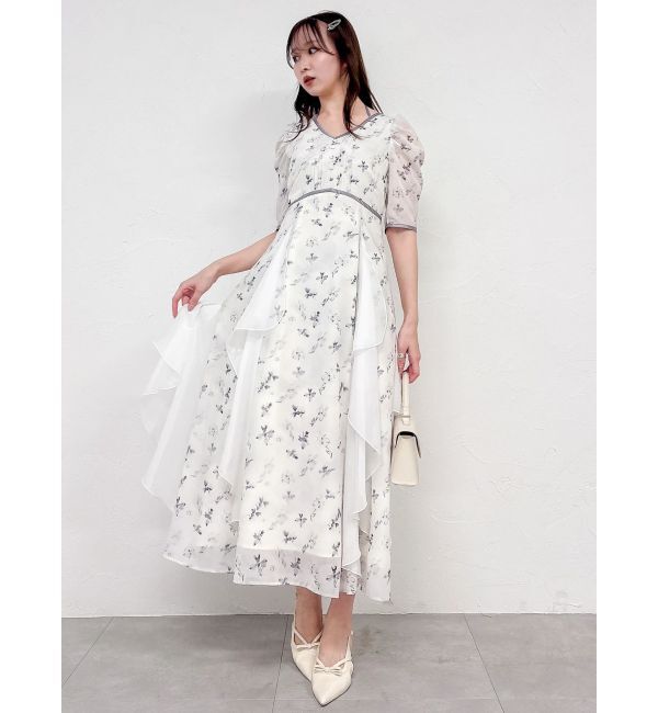 dazzlin「マチラッフルフラワープリントワンピース」|ワンピース|