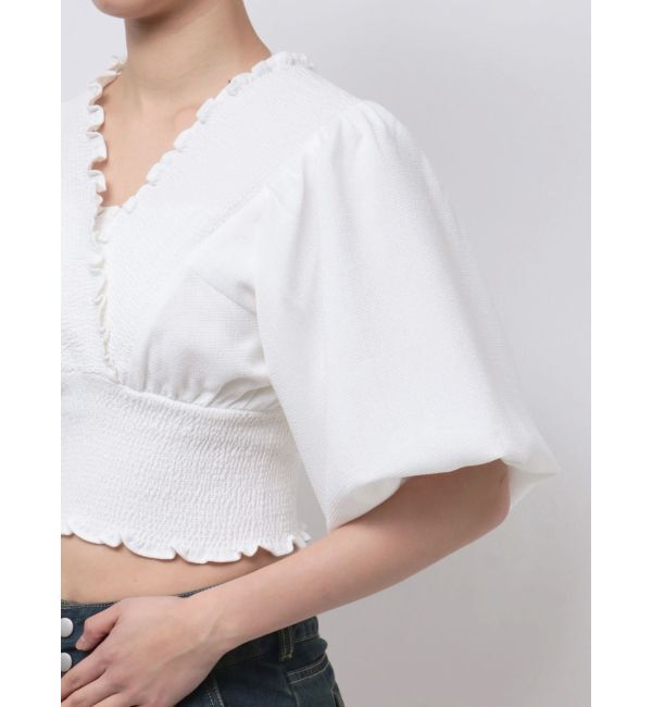 EMODA「SHIRRING MINI TOP」|Tシャツ・カットソー|