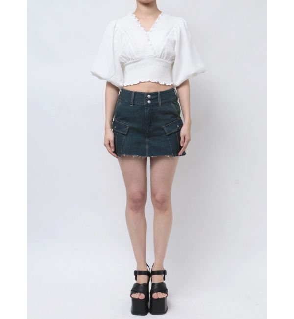 EMODA「SHIRRING MINI TOP」|Tシャツ・カットソー|