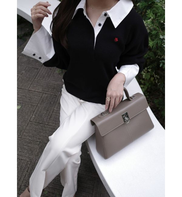 LAGUNAMOON「【POLO BCSコラボ】シャツカラーカフスニットプルオーバー」|ニット・セーター|