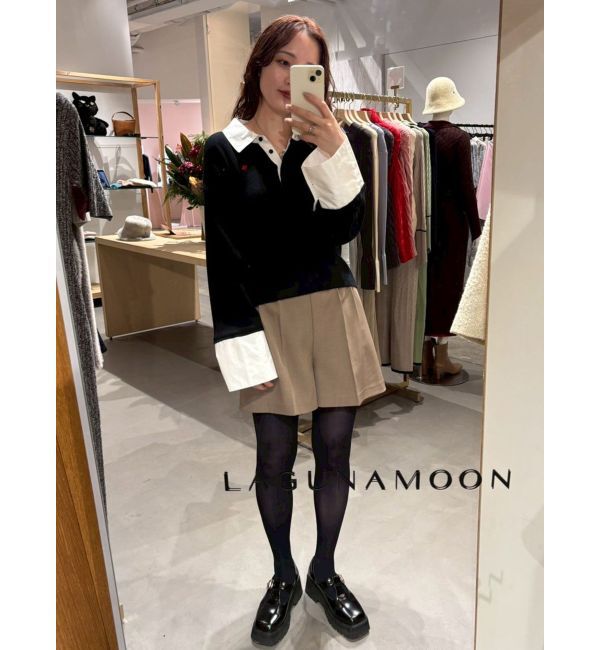 LAGUNAMOON「【POLO BCSコラボ】シャツカラーカフスニットプルオーバー」|ニット・セーター|