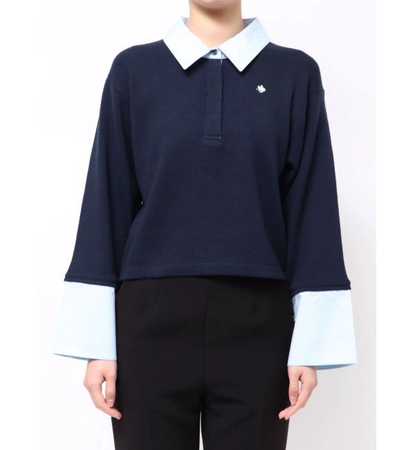 LAGUNAMOON「【POLO BCSコラボ】シャツカラーカフスニットプルオーバー」|ニット・セーター|